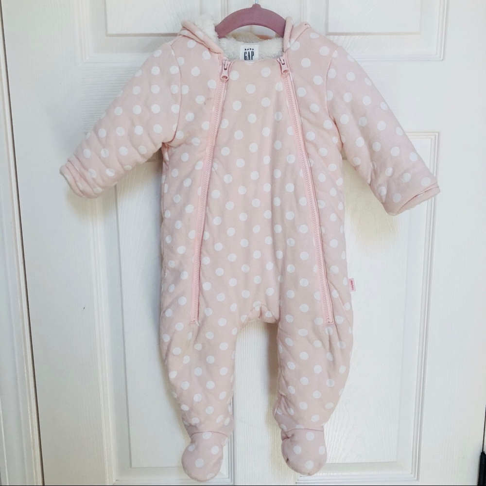 GUC Pink Polka Dot Snowsuit by Baby GAP